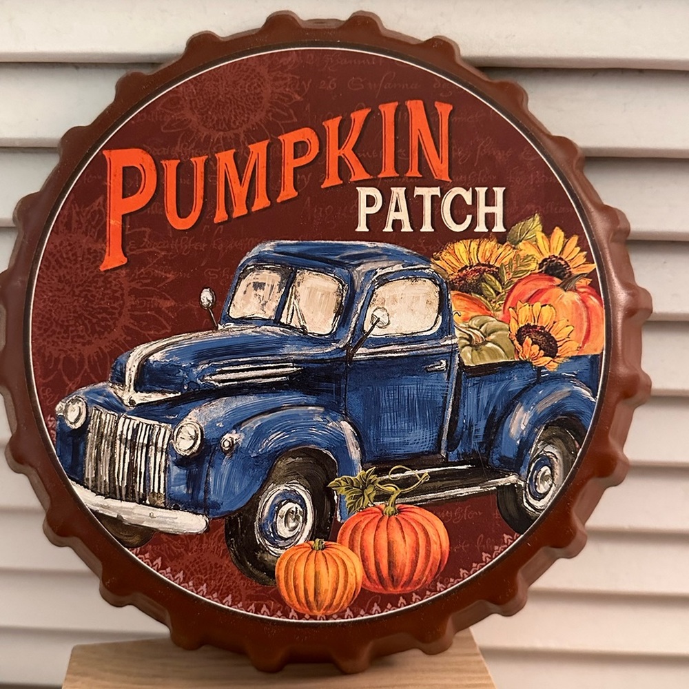 Pumpkin patch metal sign